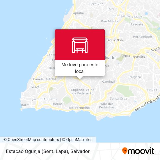 Estacao Ogunja (Sent. Lapa) mapa