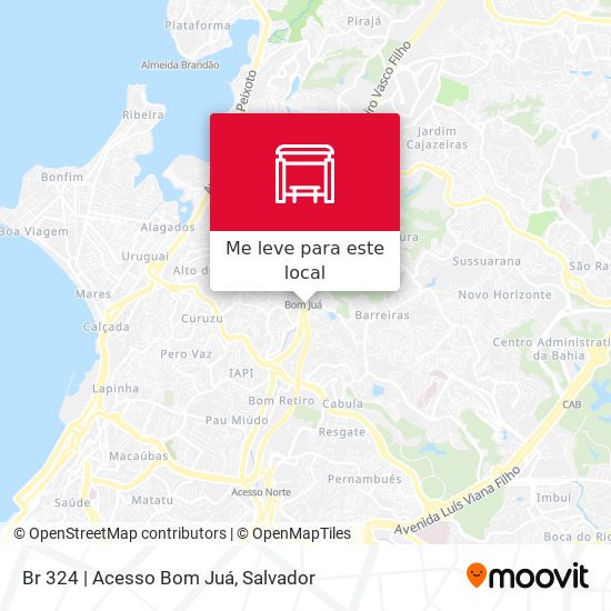 Br 324 | Acesso Bom Juá mapa