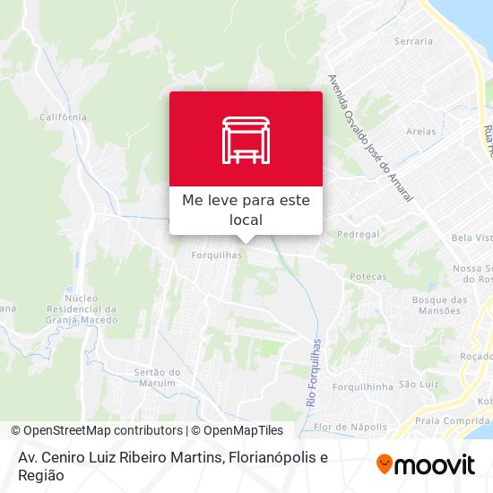 Av. Ceniro Luiz Ribeiro Martins mapa