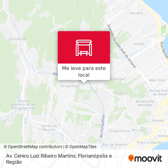Av. Ceniro Luiz Ribeiro Martins mapa