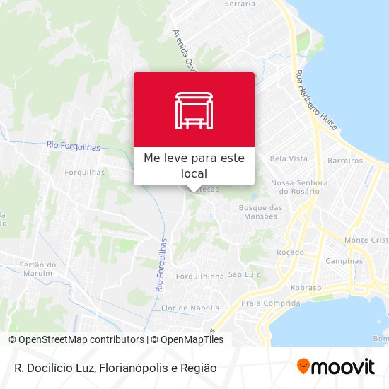 R. Docilício Luz mapa