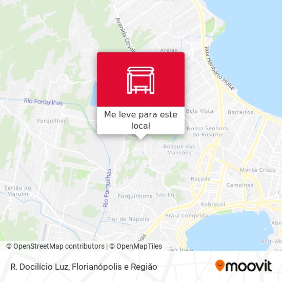 R. Docilício Luz mapa