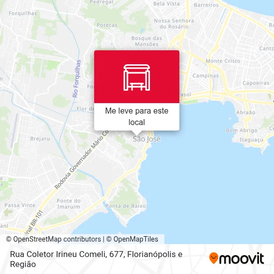Rua Coletor Irineu Comeli, 677 mapa