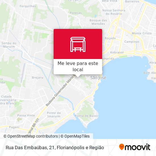 Rua Das Embaúbas, 21 mapa