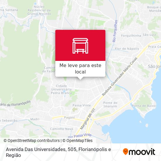 Avenida Das Universidades, 505 mapa