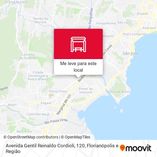 Avenida Gentil Reinaldo Cordioli, 120 mapa