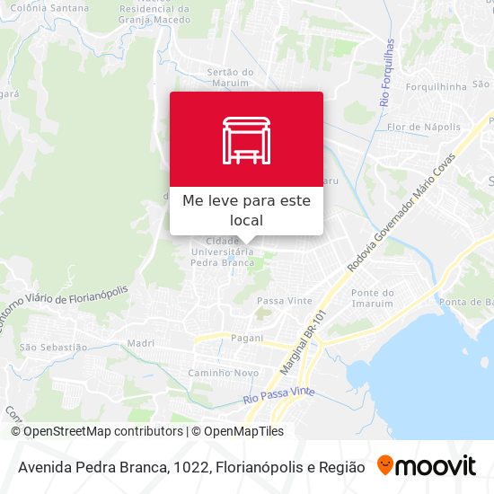 Avenida Pedra Branca, 1022 mapa