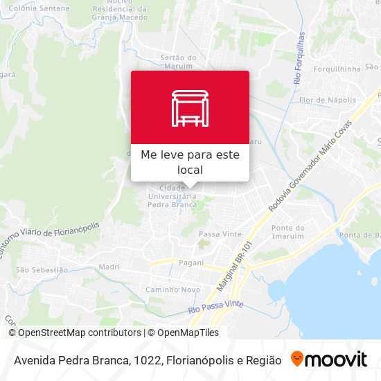 Avenida Pedra Branca, 1022 mapa
