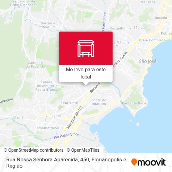 Rua Nossa Senhora Aparecida, 450 mapa