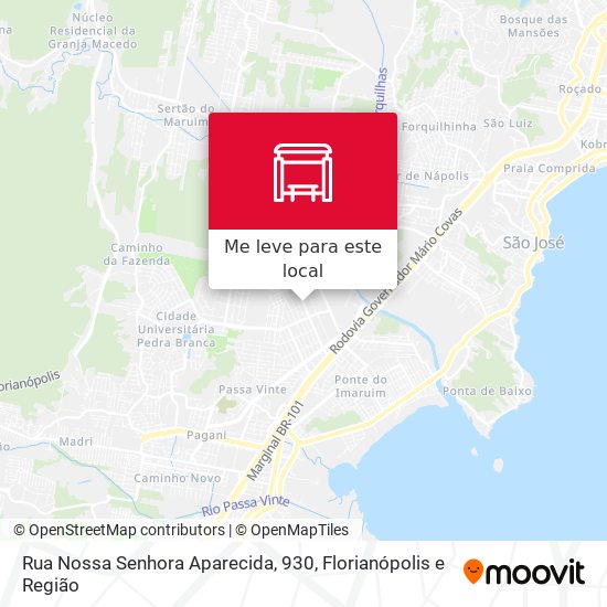 Rua Nossa Senhora Aparecida, 930 mapa