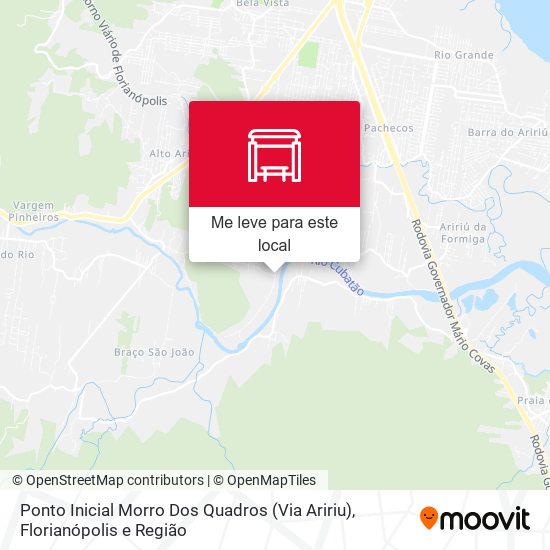 Ponto Inicial Morro Dos Quadros (Via Aririu) mapa