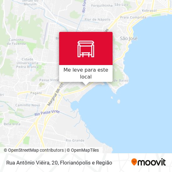 Rua Antônio Viêira, 20 mapa
