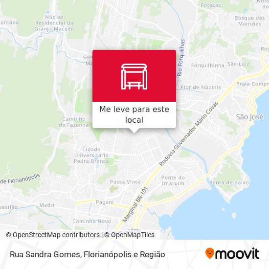 Rua Sandra Gomes mapa