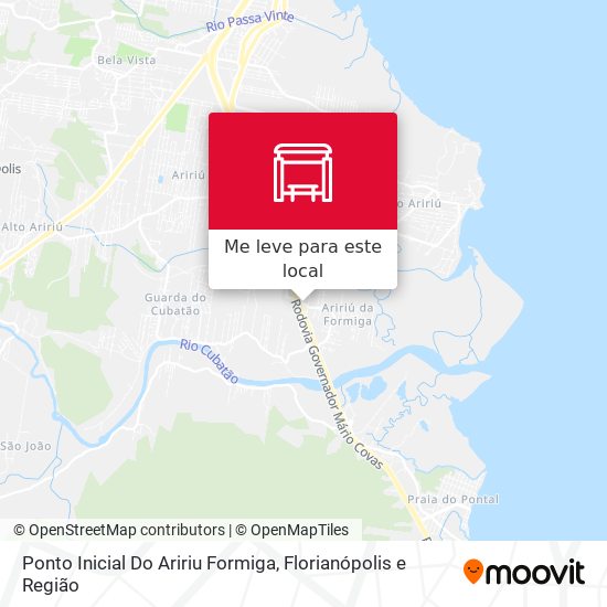 Ponto Inicial Do Aririu Formiga mapa