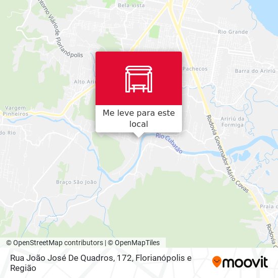 Rua João José De Quadros, 172 mapa