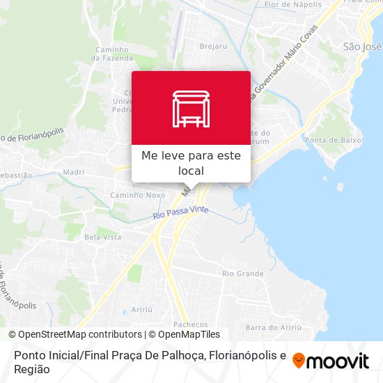 Ponto Inicial / Final Praça De Palhoça mapa