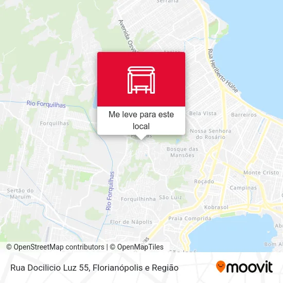 Rua Docilicio Luz 55 mapa