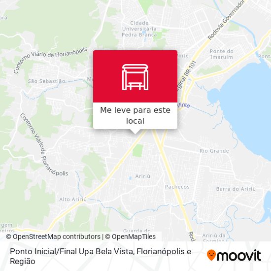 Ponto Inicial / Final Upa Bela Vista mapa