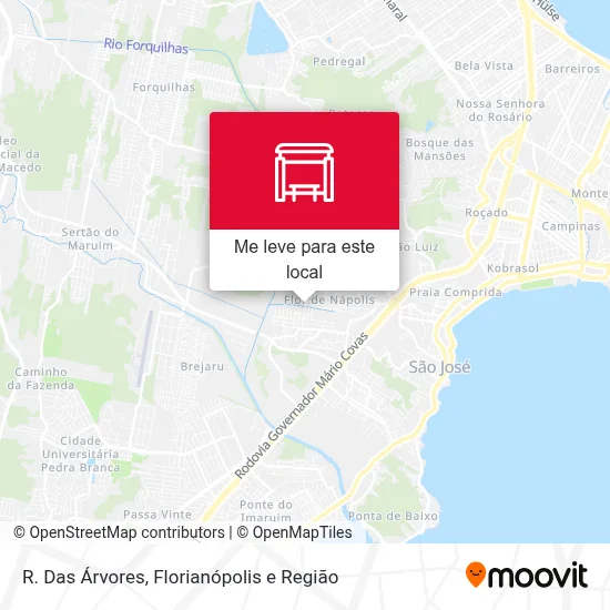 R. Das Árvores mapa