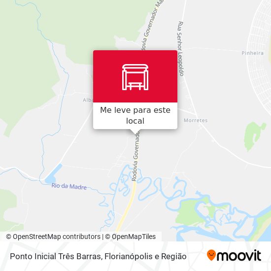 Ponto Inicial Três Barras mapa