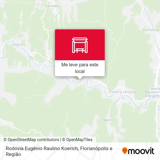 Rodovia Eugênio Raulino Koerich mapa