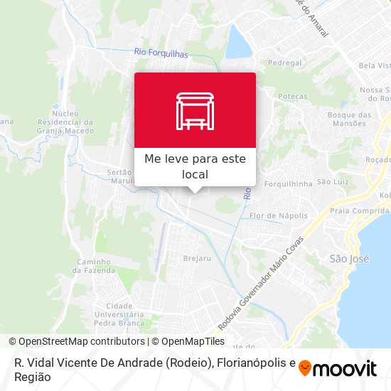 R. Vidal Vicente De Andrade (Rodeio) mapa