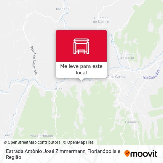 Estrada Antônio José Zimmermann mapa