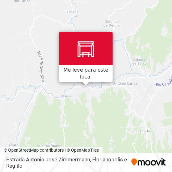 Estrada Antônio José Zimmermann mapa