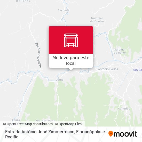 Estrada Antônio José Zimmermann mapa