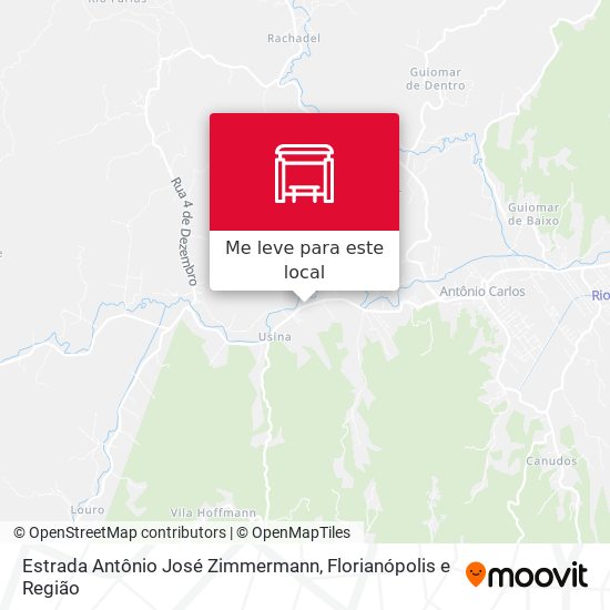 Estrada Antônio José Zimmermann mapa