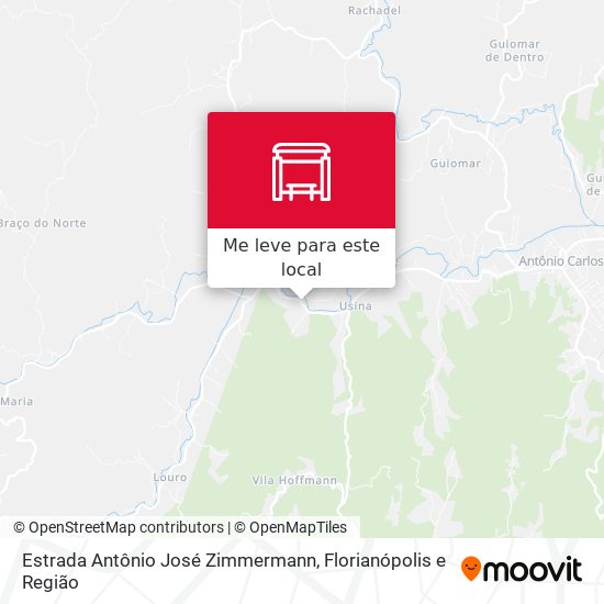 Estrada Antônio José Zimmermann mapa