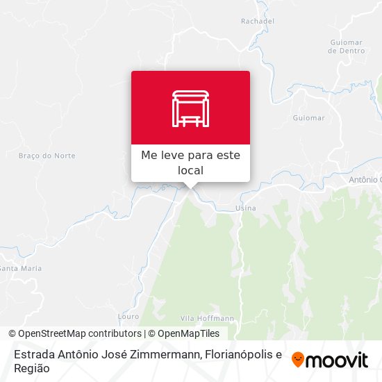 Estrada Antônio José Zimmermann mapa