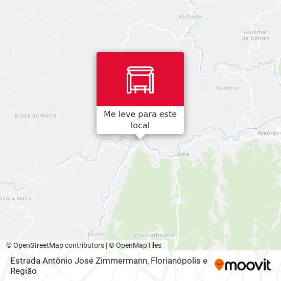 Estrada Antônio José Zimmermann mapa