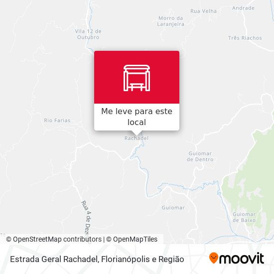 Estrada Geral Rachadel mapa