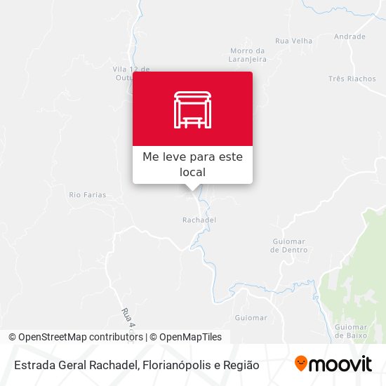 Estrada Geral Rachadel mapa