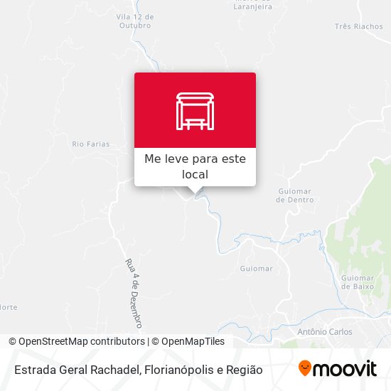 Estrada Geral Rachadel mapa