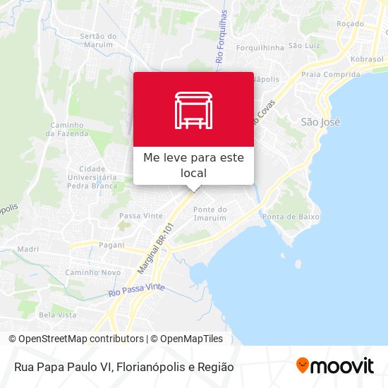 Rua Papa Paulo VI mapa