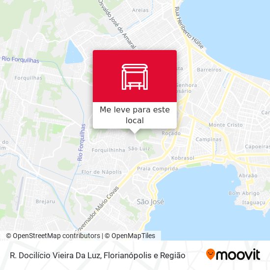 R. Docilício Vieira Da Luz mapa