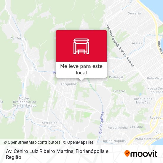 Av. Ceniro Luiz Ribeiro Martins mapa