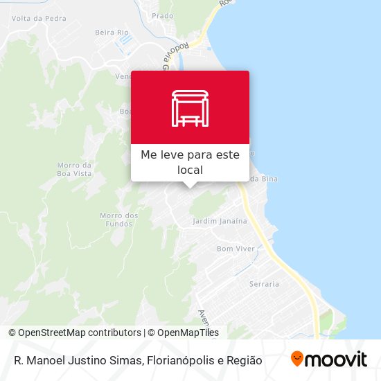R. Manoel Justino Simas mapa