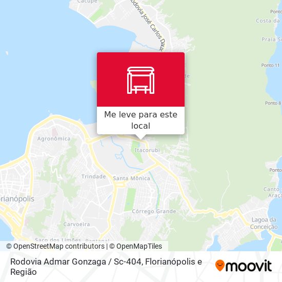 Rodovia Admar Gonzaga / Sc-404 mapa