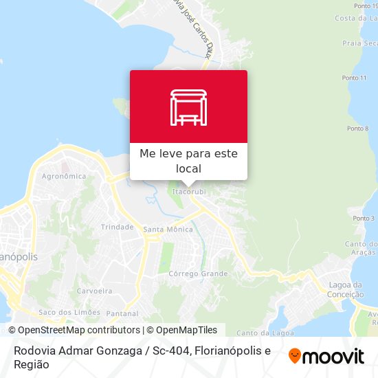 Rodovia Admar Gonzaga / Sc-404 mapa
