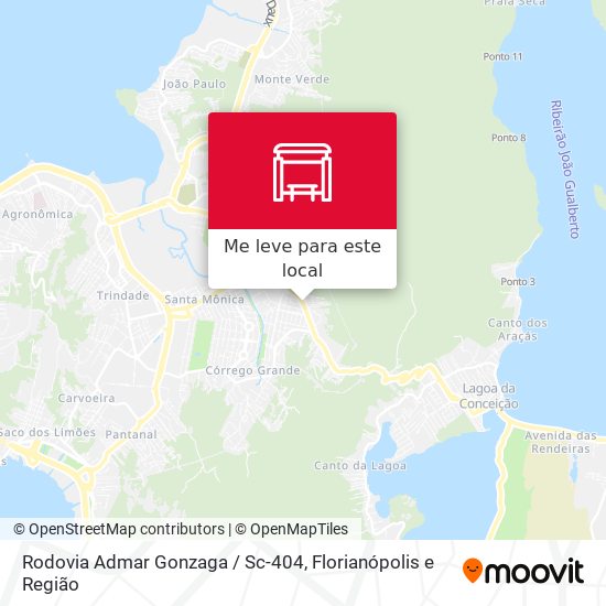Rodovia Admar Gonzaga / Sc-404 mapa