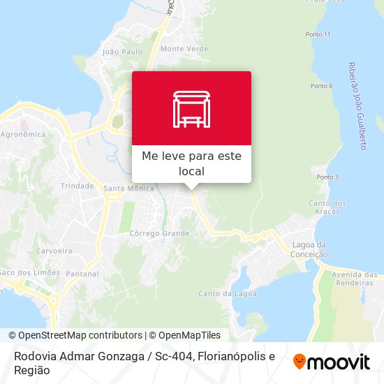 Rodovia Admar Gonzaga / Sc-404 mapa