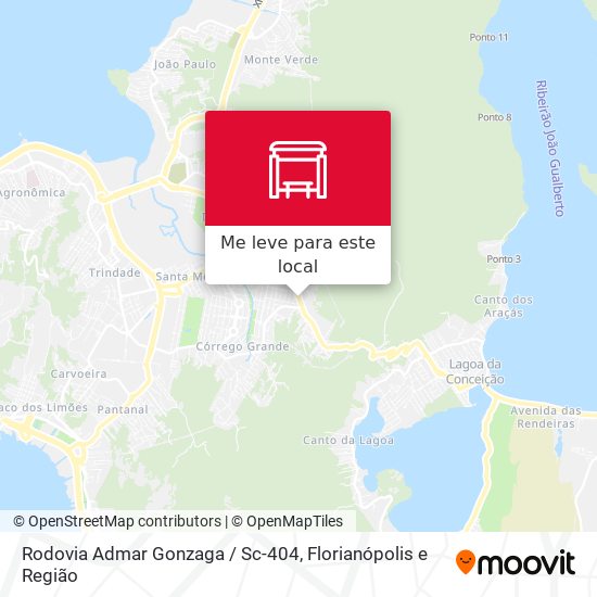 Rodovia Admar Gonzaga / Sc-404 mapa