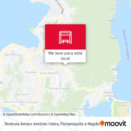 Rodovia Amaro Antônio Vieira mapa