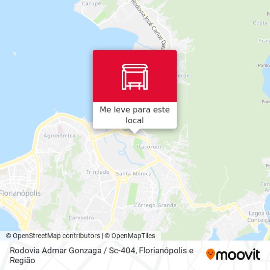 Rodovia Admar Gonzaga / Sc-404 mapa