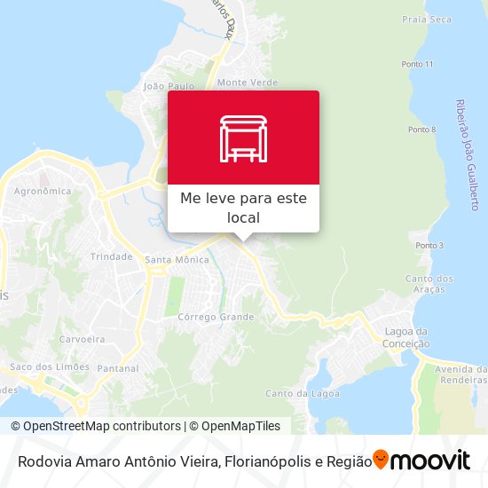 Rodovia Amaro Antônio Vieira mapa