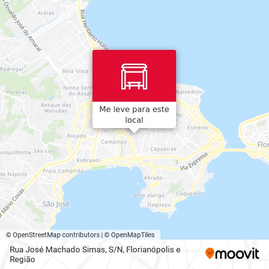 Rua José Machado Simas, S/N mapa