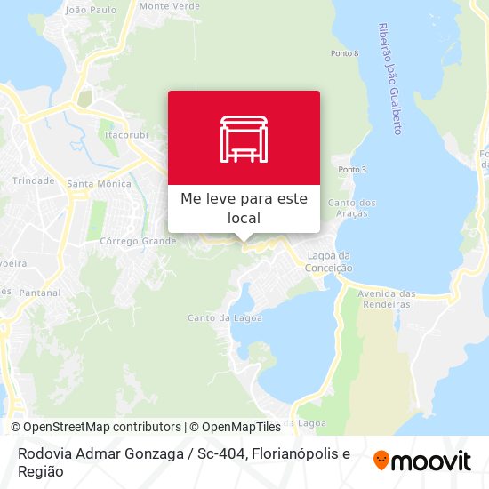 Rodovia Admar Gonzaga / Sc-404 mapa